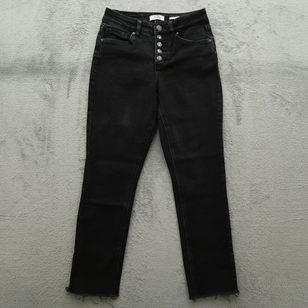 Royalty Jeans Women's Size 4 Faded Black High-Rise Straight Denim 26" Inseam